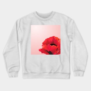 Dreamy Poppy on Pink Crewneck Sweatshirt